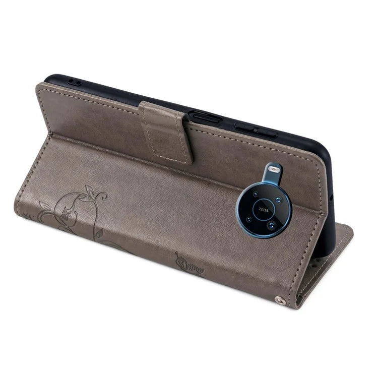For Nokia X100 5G Wallet Phone Case Butterfly Flower PU Leather Cover Online Shopping Wholesale