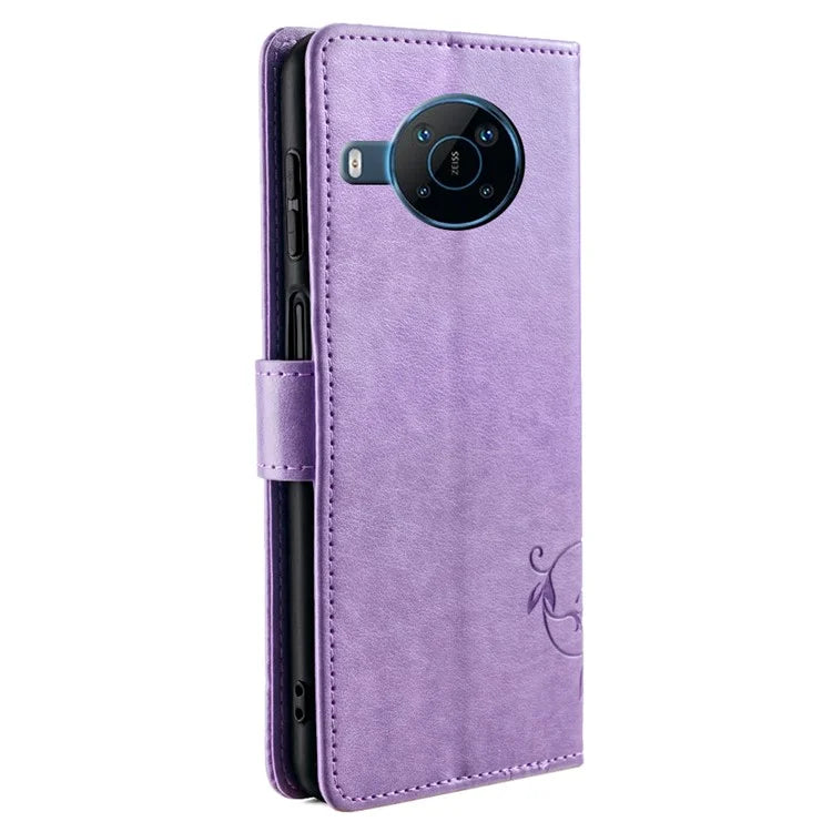 For Nokia X100 5G Wallet Phone Case Butterfly Flower PU Leather Cover Online Shopping Wholesale
