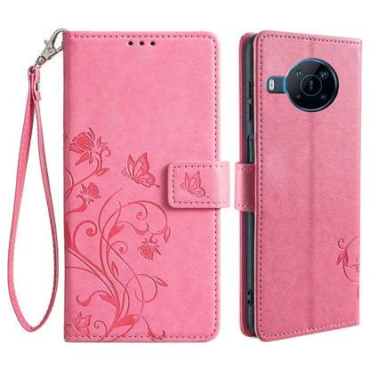 For Nokia X100 5G Wallet Phone Case Butterfly Flower PU Leather Cover Online Shopping Wholesale