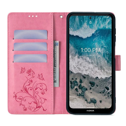 For Nokia X100 5G Wallet Phone Case Butterfly Flower PU Leather Cover Online Shopping Wholesale