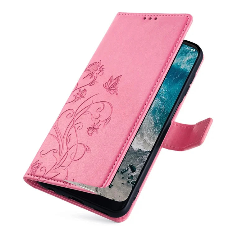 For Nokia X100 5G Wallet Phone Case Butterfly Flower PU Leather Cover Online Shopping Wholesale