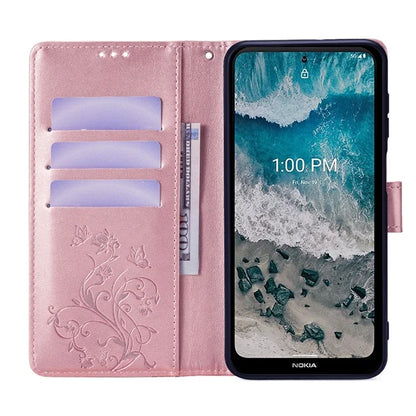 For Nokia X100 5G Wallet Phone Case Butterfly Flower PU Leather Cover Online Shopping Wholesale