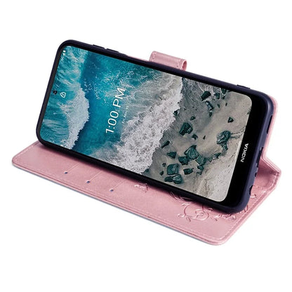 For Nokia X100 5G Wallet Phone Case Butterfly Flower PU Leather Cover Online Shopping Wholesale
