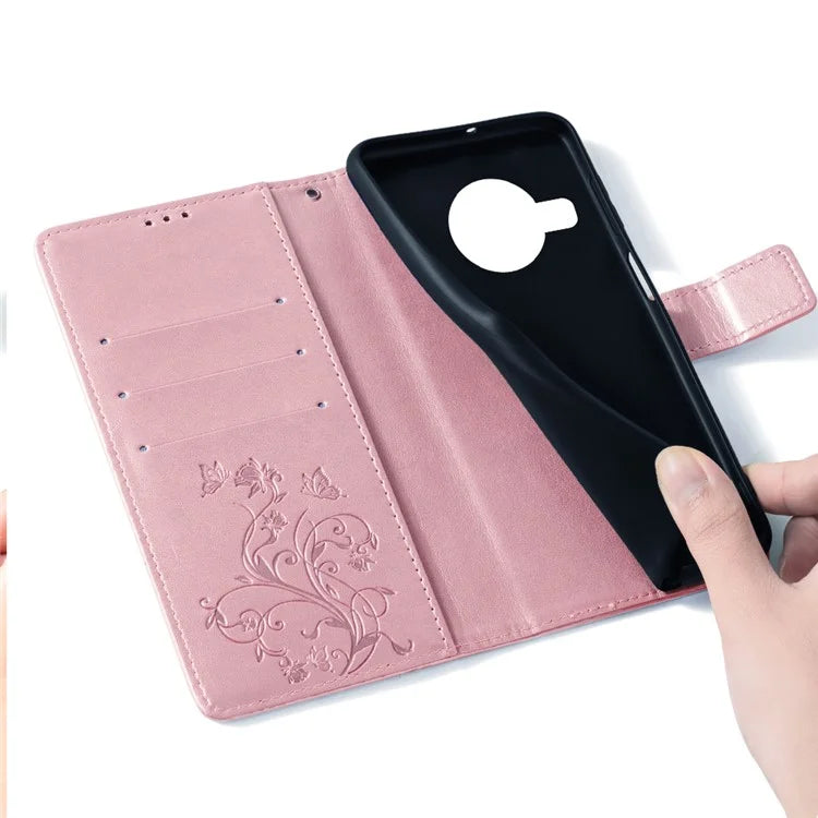 For Nokia X100 5G Wallet Phone Case Butterfly Flower PU Leather Cover Online Shopping Wholesale