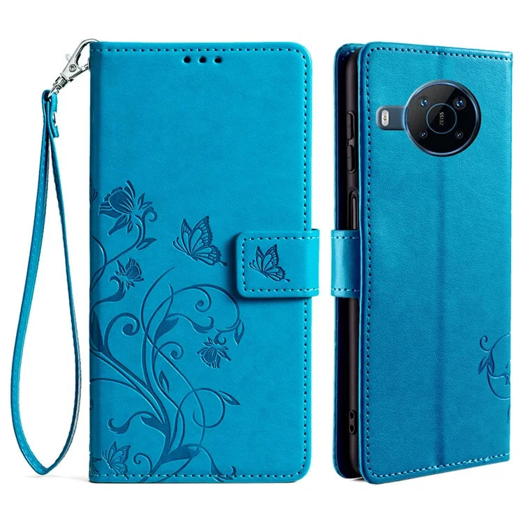 For Nokia X100 5G Wallet Phone Case Butterfly Flower PU Leather Cover Online Shopping Wholesale