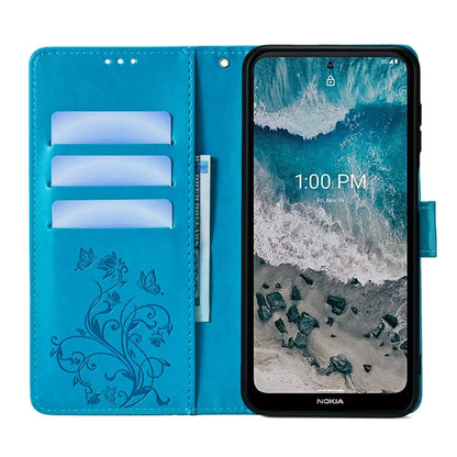 For Nokia X100 5G Wallet Phone Case Butterfly Flower PU Leather Cover Online Shopping Wholesale