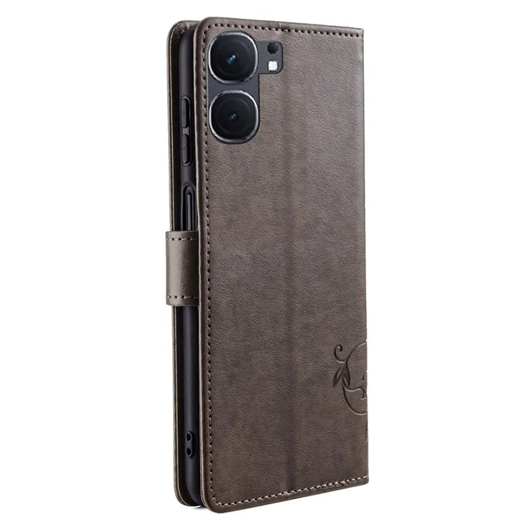 For vivo iQOO Neo9 5G / Neo9 Pro 5G Case PU Leather Butterfly Floral Flip Stand Phone Cover
