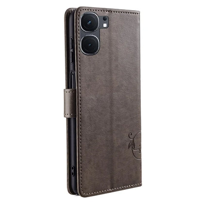 For vivo iQOO Neo9 5G / Neo9 Pro 5G Case PU Leather Butterfly Floral Flip Stand Phone Cover