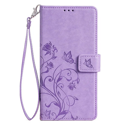 For vivo iQOO Neo9 5G / Neo9 Pro 5G Case PU Leather Butterfly Floral Flip Stand Phone Cover