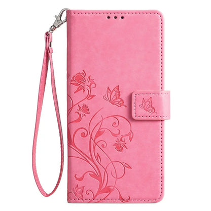 For vivo iQOO Neo9 5G / Neo9 Pro 5G Case PU Leather Butterfly Floral Flip Stand Phone Cover