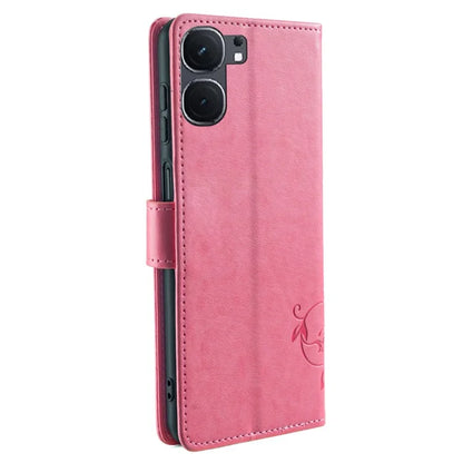 For vivo iQOO Neo9 5G / Neo9 Pro 5G Case PU Leather Butterfly Floral Flip Stand Phone Cover