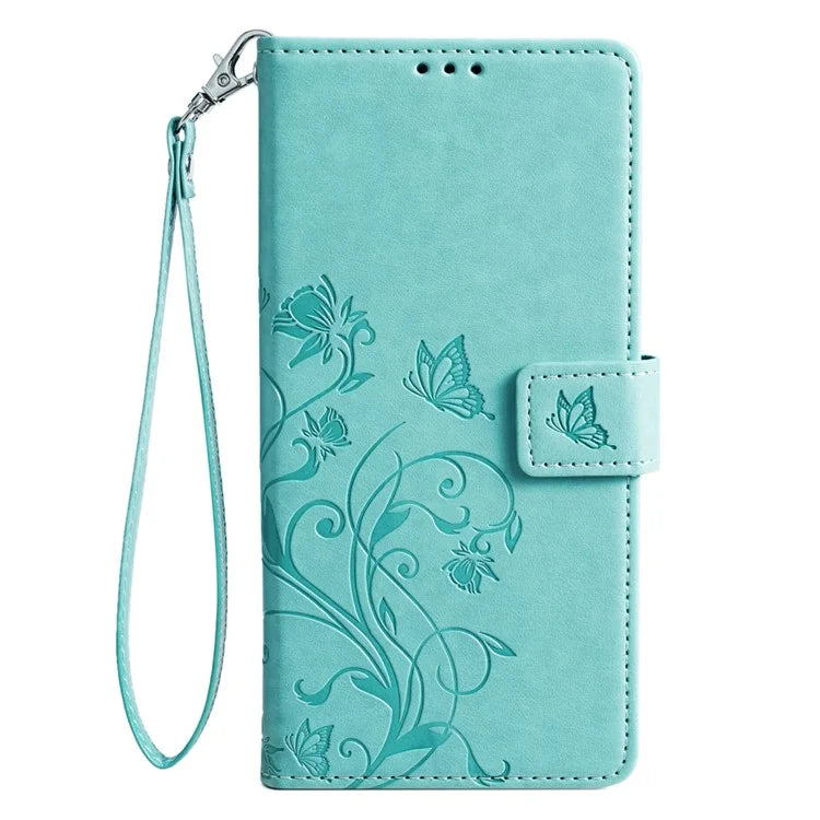 For vivo iQOO Neo9 5G / Neo9 Pro 5G Case PU Leather Butterfly Floral Flip Stand Phone Cover
