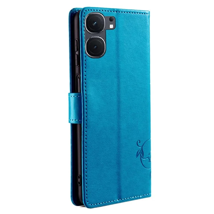 For vivo iQOO Neo9 5G / Neo9 Pro 5G Case PU Leather Butterfly Floral Flip Stand Phone Cover