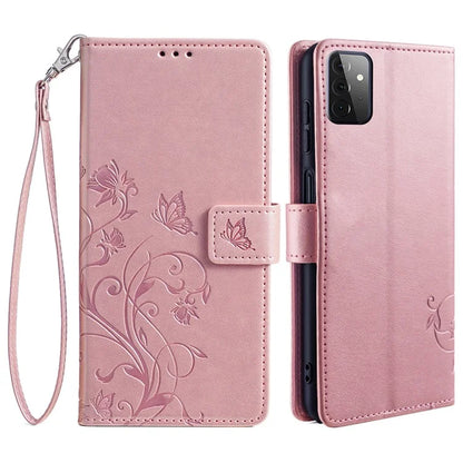 For Samsung Galaxy A72 5G / 4G Case Butterfly Flower PU Leather Cell Phone Shell Online Shopping Wholesale