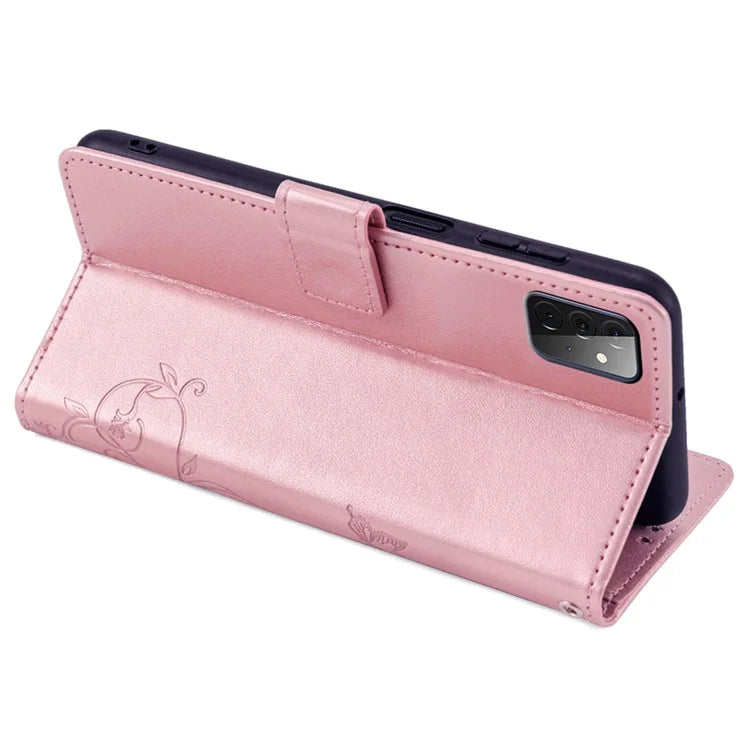 For Samsung Galaxy A72 5G / 4G Case Butterfly Flower PU Leather Cell Phone Shell Online Shopping Wholesale