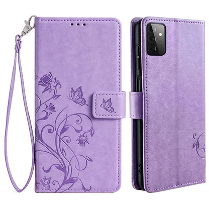 For Samsung Galaxy A72 5G / 4G Case Butterfly Flower PU Leather Cell Phone Shell Online Shopping Wholesale