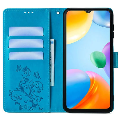 For Xiaomi Redmi 10C 4G Wallet Case Butterfly Flower Leather Phone Cover