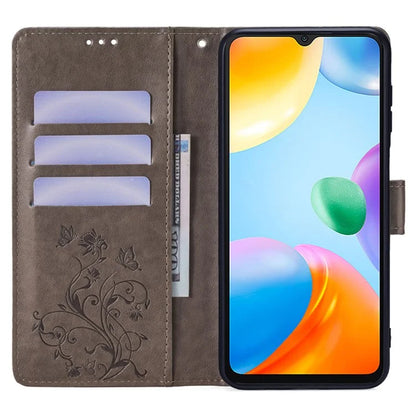 For Xiaomi Redmi 10C 4G Wallet Case Butterfly Flower Leather Phone Cover