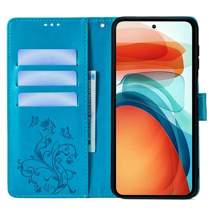 For Xiaomi Redmi Note 10 Pro 5G (China) / Poco X3 GT Case Butterfly Flower Leather Phone Cover with Wrist Strap