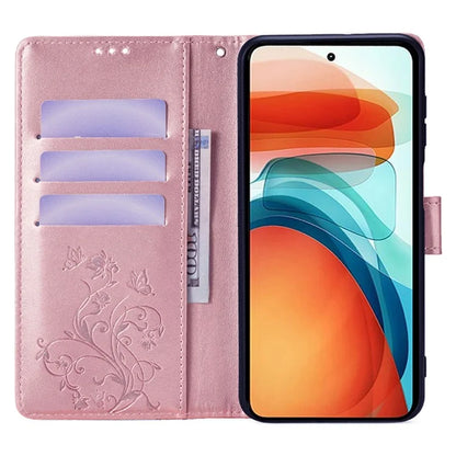 For Xiaomi Redmi Note 10 Pro 5G (China) / Poco X3 GT Case Butterfly Flower Leather Phone Cover with Wrist Strap