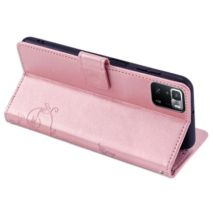 For Xiaomi Redmi Note 10 Pro 5G (China) / Poco X3 GT Case Butterfly Flower Leather Phone Cover with Wrist Strap