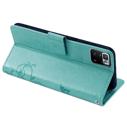 For Xiaomi Redmi Note 10 Pro 5G (China) / Poco X3 GT Case Butterfly Flower Leather Phone Cover with Wrist Strap