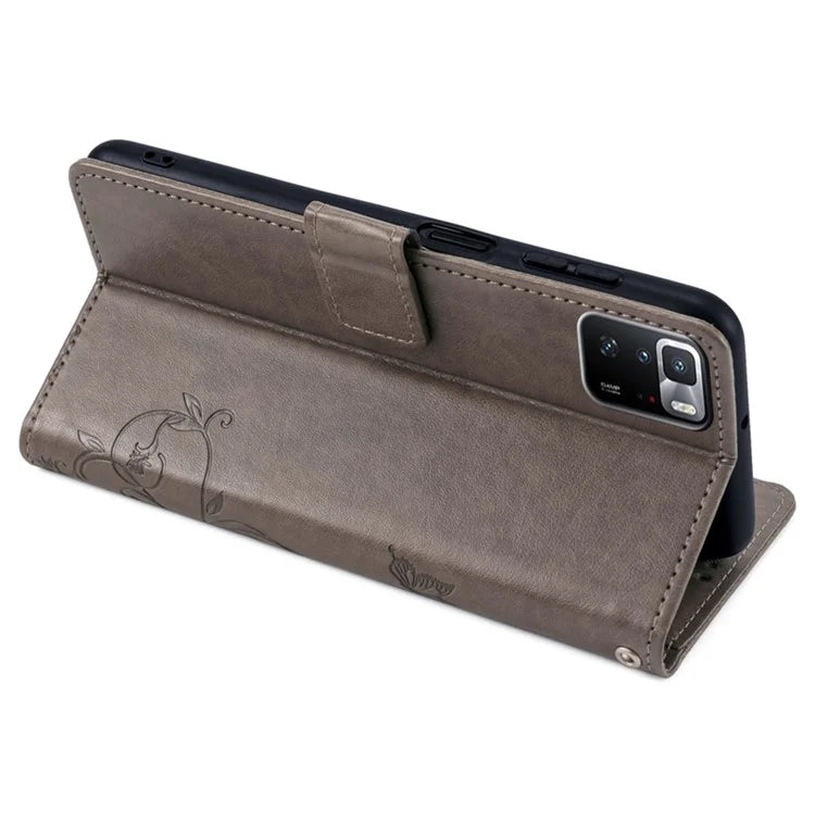 For Xiaomi Redmi Note 10 Pro 5G (China) / Poco X3 GT Case Butterfly Flower Leather Phone Cover with Wrist Strap