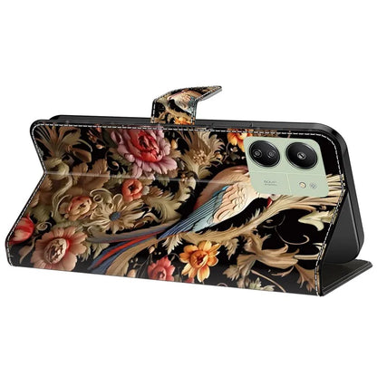For Xiaomi Redmi 13C 4G / 13C 5G / Poco C65 4G / Poco M6 5G / 13R 5G Case Pattern PU Leather Card / Cash Slots Phone Cover