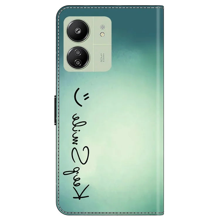 For Xiaomi Redmi 13C 4G / 13C 5G / Poco C65 4G / Poco M6 5G / 13R 5G Case Pattern PU Leather Card / Cash Slots Phone Cover