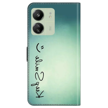For Xiaomi Redmi 13C 4G / 13C 5G / Poco C65 4G / Poco M6 5G / 13R 5G Case Pattern PU Leather Card / Cash Slots Phone Cover