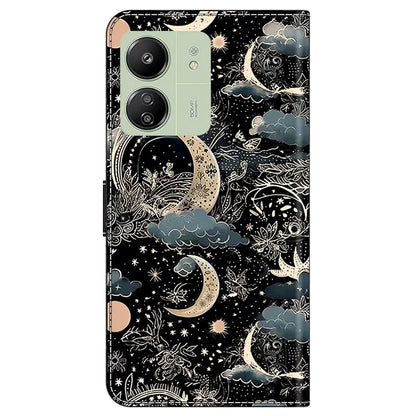 For Xiaomi Redmi 13C 4G / 13C 5G / Poco C65 4G / Poco M6 5G / 13R 5G Case Pattern PU Leather Card / Cash Slots Phone Cover