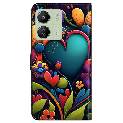 For Xiaomi Redmi 13C 4G / 13C 5G / Poco C65 4G / Poco M6 5G / 13R 5G Case Pattern PU Leather Card / Cash Slots Phone Cover
