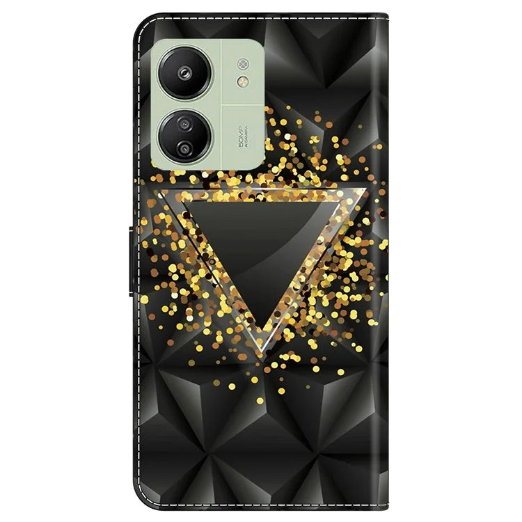 For Xiaomi Redmi 13C 4G / 13C 5G / Poco C65 4G / Poco M6 5G / 13R 5G Case Pattern PU Leather Card / Cash Slots Phone Cover