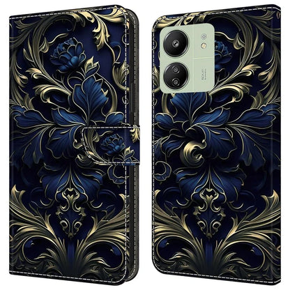 For Xiaomi Redmi 13C 4G / 13C 5G / Poco C65 4G / Poco M6 5G / 13R 5G Case Pattern PU Leather Card / Cash Slots Phone Cover