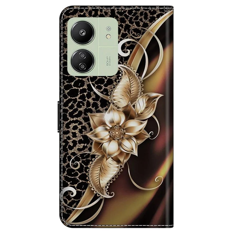 For Xiaomi Redmi 13C 4G / 13C 5G / Poco C65 4G / Poco M6 5G / 13R 5G Case Pattern PU Leather Card / Cash Slots Phone Cover