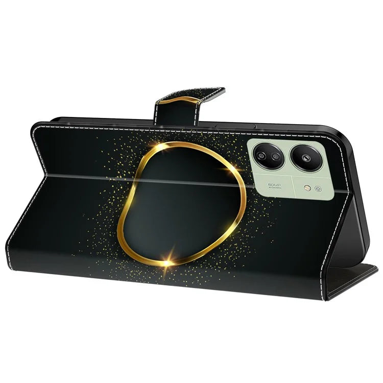 For Xiaomi Redmi 13C 4G / 13C 5G / Poco C65 4G / Poco M6 5G / 13R 5G Case Pattern PU Leather Card / Cash Slots Phone Cover