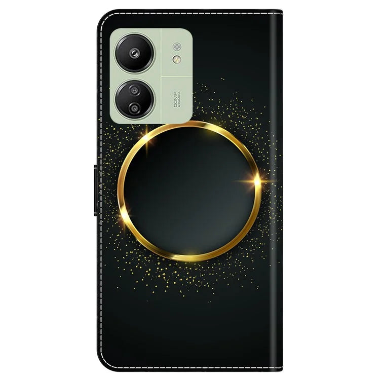 For Xiaomi Redmi 13C 4G / 13C 5G / Poco C65 4G / Poco M6 5G / 13R 5G Case Pattern PU Leather Card / Cash Slots Phone Cover