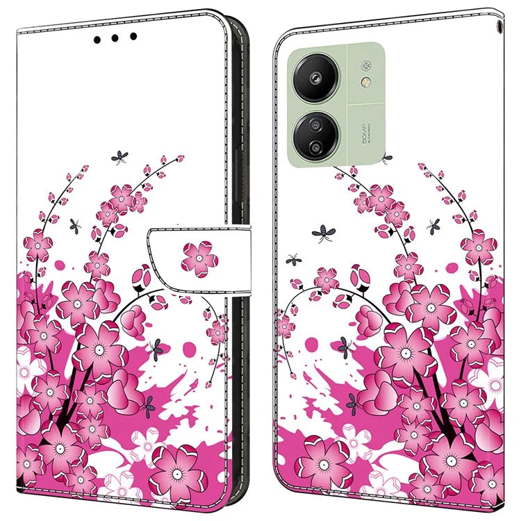 For Xiaomi Redmi 13C 4G / 13C 5G / Poco C65 4G / Poco M6 5G / 13R 5G Case Pattern PU Leather Card / Cash Slots Phone Cover