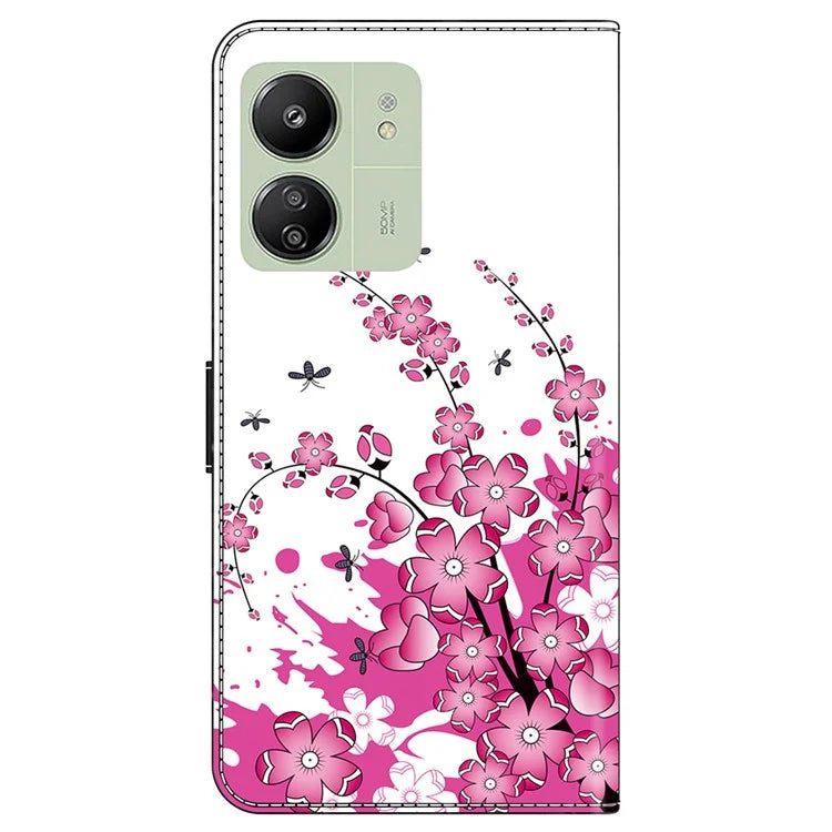 For Xiaomi Redmi 13C 4G / 13C 5G / Poco C65 4G / Poco M6 5G / 13R 5G Case Pattern PU Leather Card / Cash Slots Phone Cover