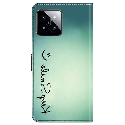 For Xiaomi 14 Wallet Case Pattern Printing PU Leather Phone Cover