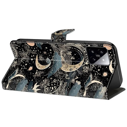 For Xiaomi 14 Wallet Case Pattern Printing PU Leather Phone Cover