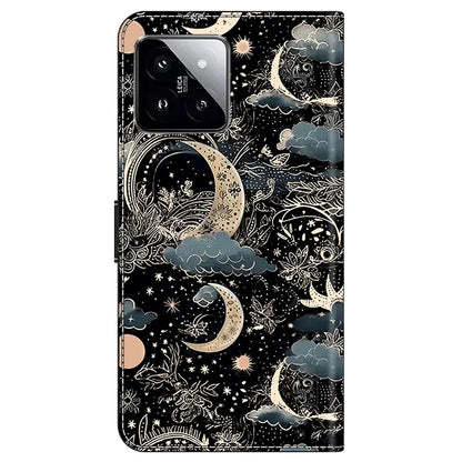 For Xiaomi 14 Wallet Case Pattern Printing PU Leather Phone Cover