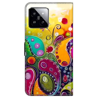 For Xiaomi 14 Wallet Case Pattern Printing PU Leather Phone Cover