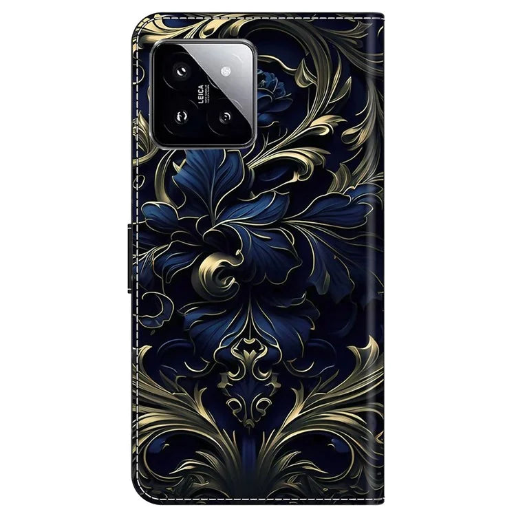 For Xiaomi 14 Wallet Case Pattern Printing PU Leather Phone Cover