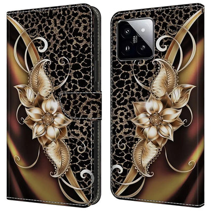 For Xiaomi 14 Wallet Case Pattern Printing PU Leather Phone Cover