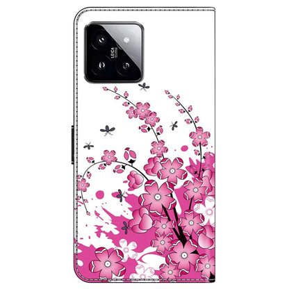 For Xiaomi 14 Wallet Case Pattern Printing PU Leather Phone Cover