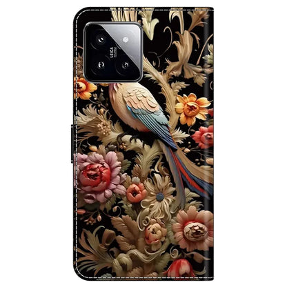 For Xiaomi 14 Wallet Case Pattern Printing PU Leather Phone Cover
