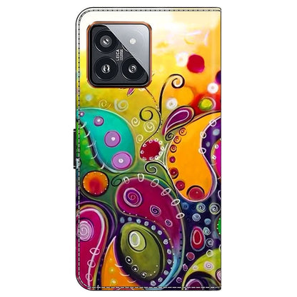 For Xiaomi 14 Pro Case PU Leather Pattern Printed Style Flip Wallet Phone Cover