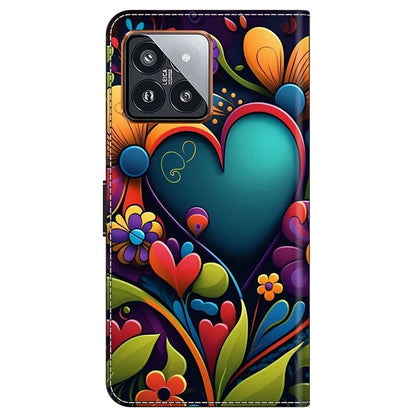 For Xiaomi 14 Pro Case PU Leather Pattern Printed Style Flip Wallet Phone Cover