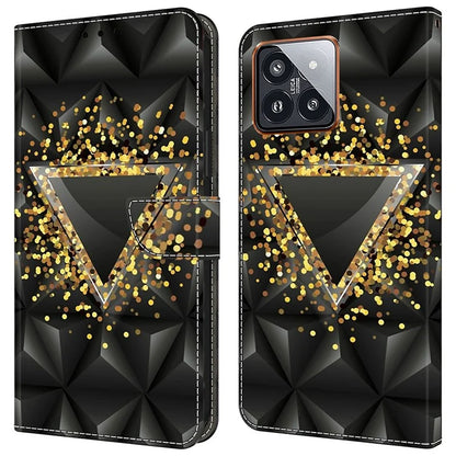 For Xiaomi 14 Pro Case PU Leather Pattern Printed Style Flip Wallet Phone Cover
